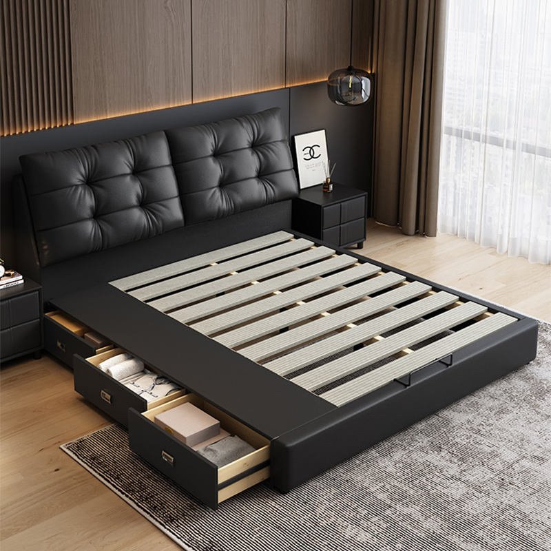Amora Leather Bed