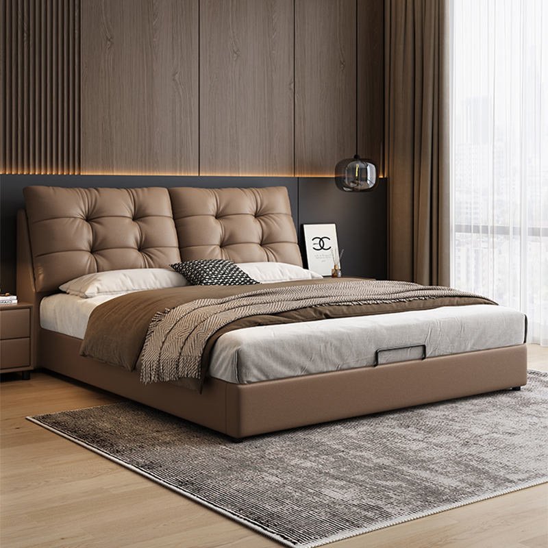 Amora Leather Bed
