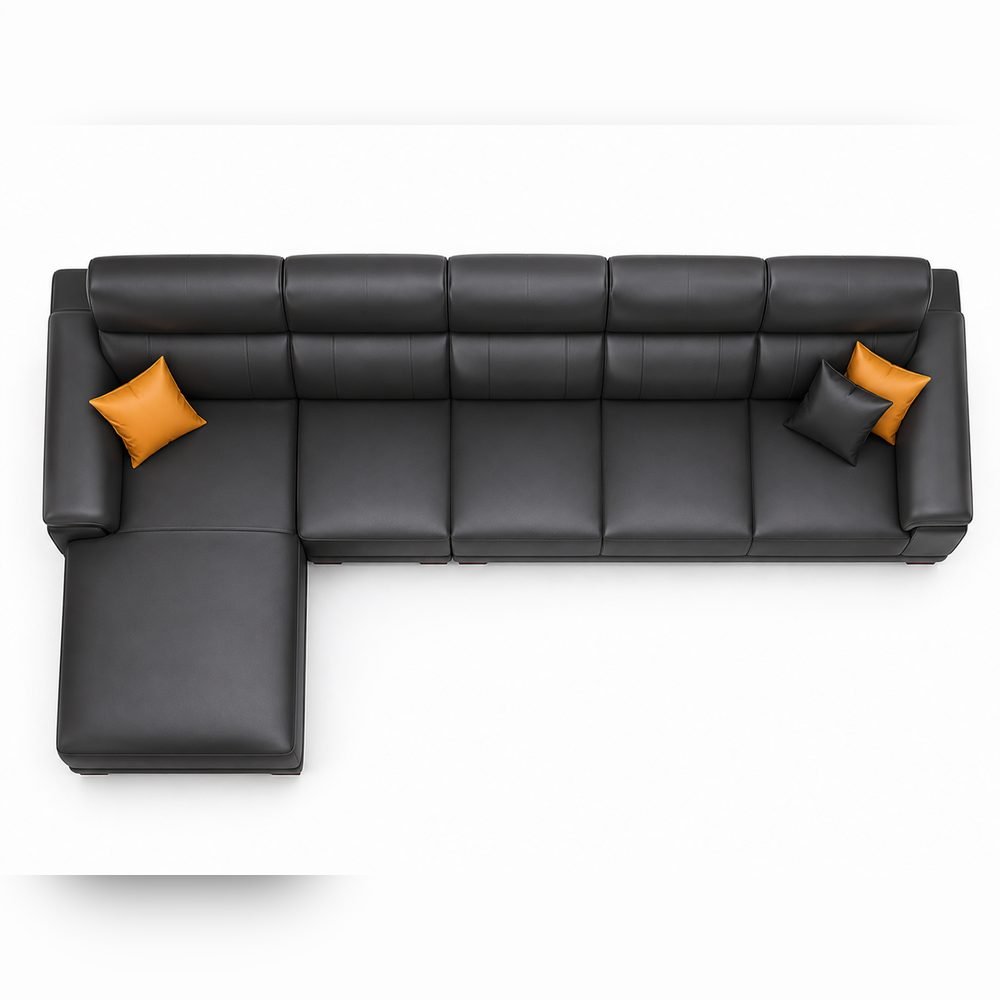 Basalto Leather L-Sofa