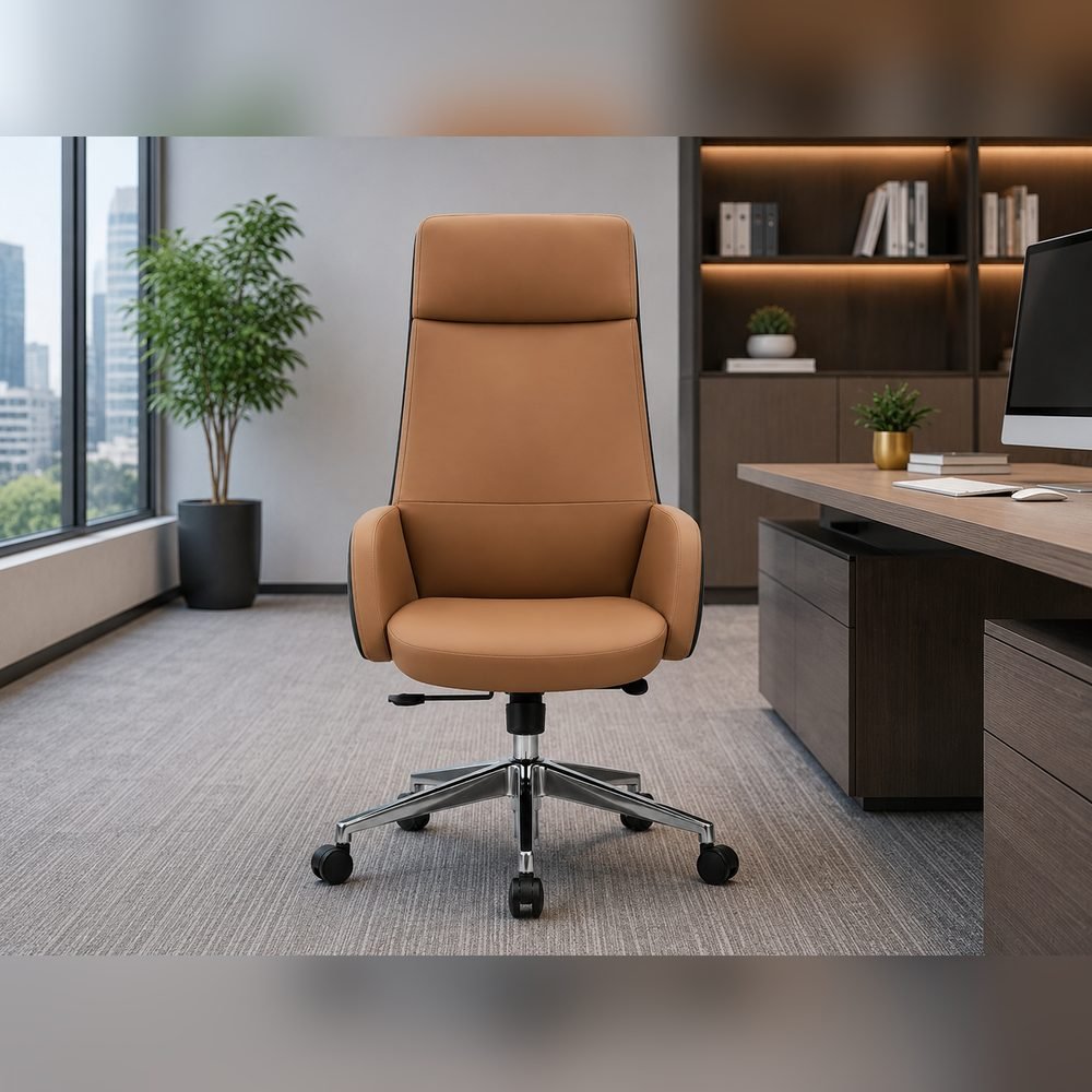 Camel High-Back Office Chair