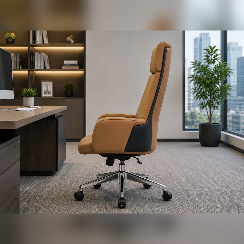 Camel High-Back Office Chair