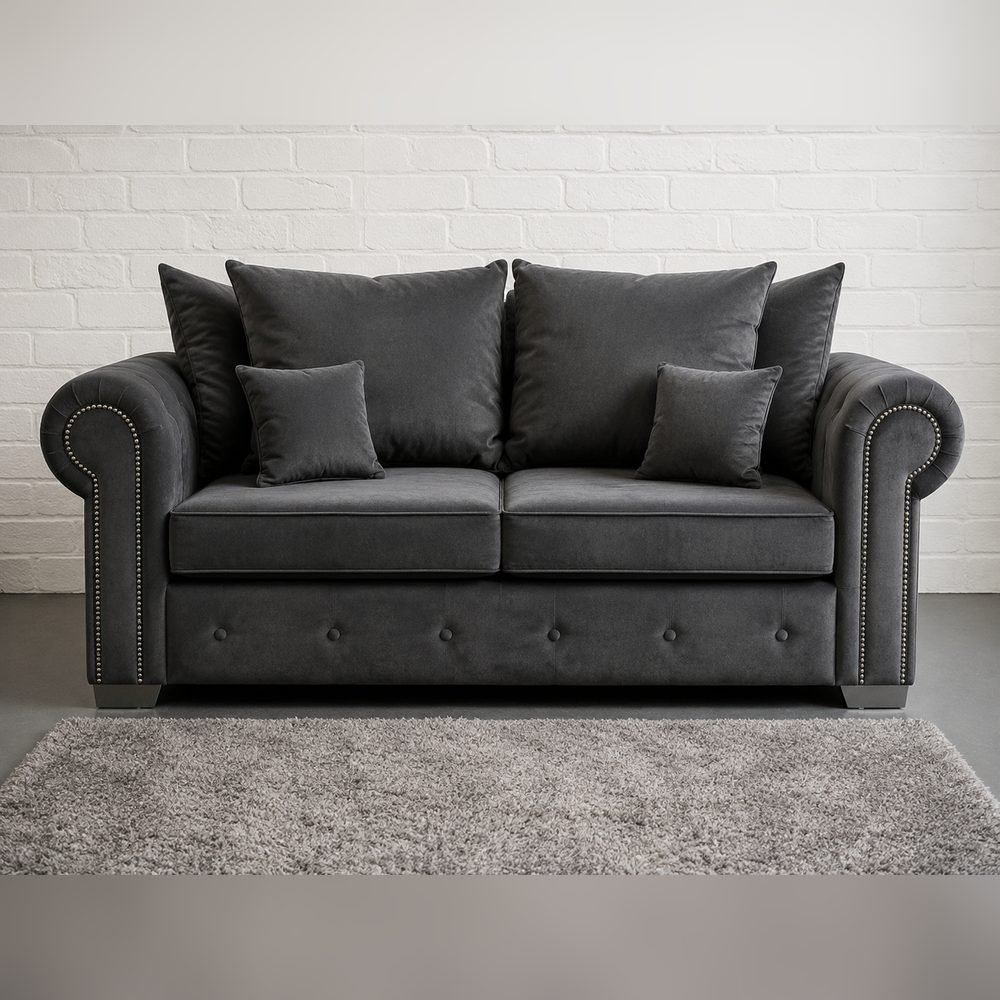 Carbone Studded Chesterfield
