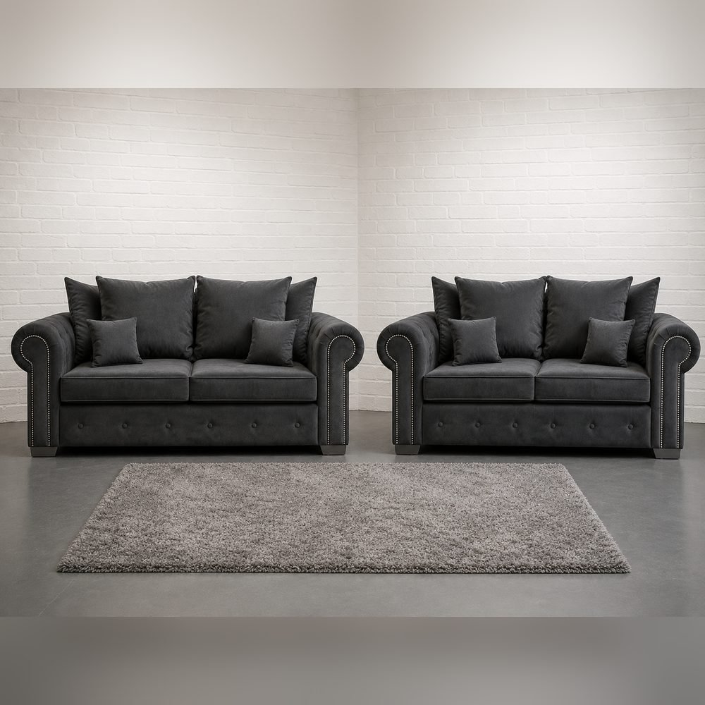 Carbone Studded Chesterfield
