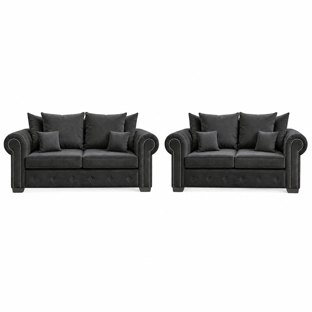 Carbone Studded Chesterfield