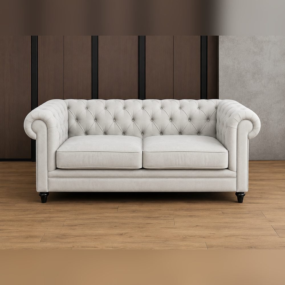 Chester Ivory Tufted Sofa