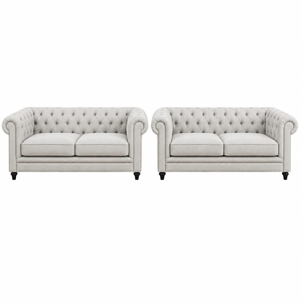 Chester Ivory Tufted Sofa