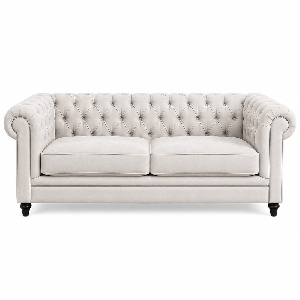 Chester Ivory Tufted Sofa