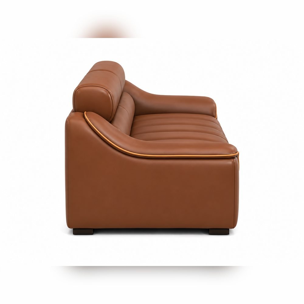 Cognac Leather Sofa Set