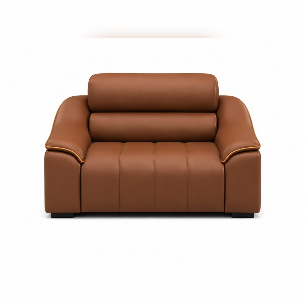 Cognac Leather Sofa Set
