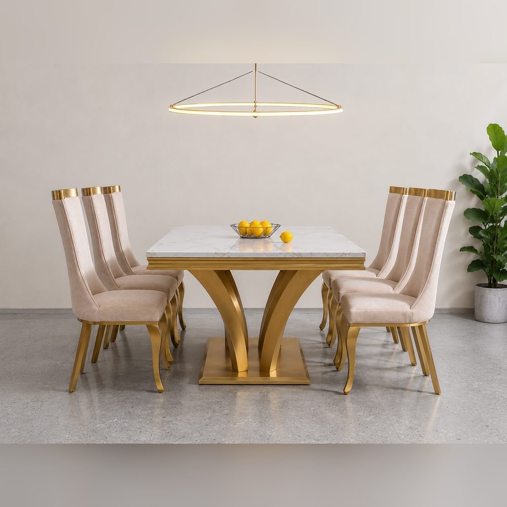Dorado Marble Dining Set
