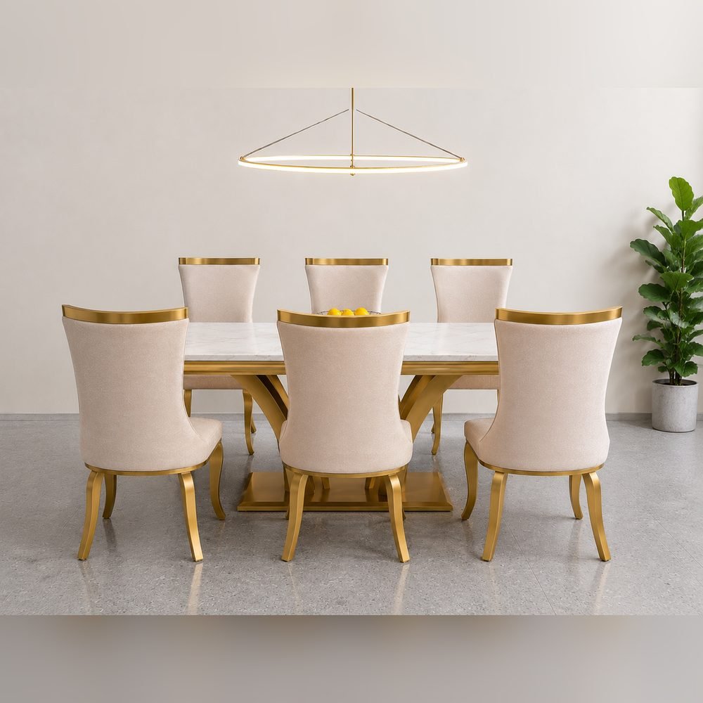 Dorado Marble Dining Set