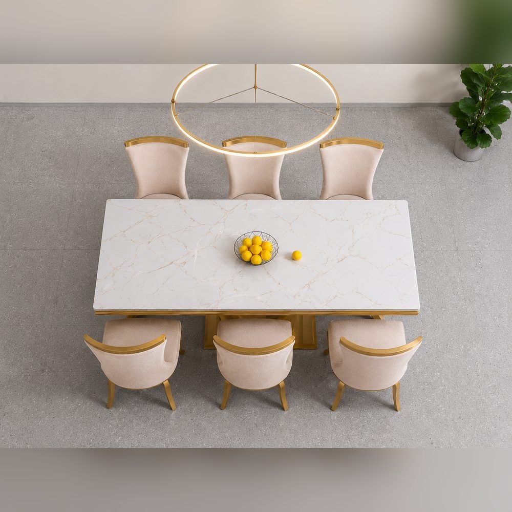 Dorado Marble Dining Set