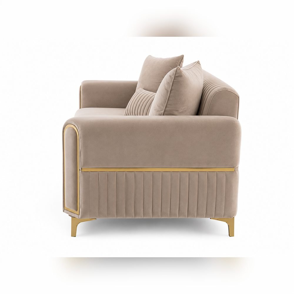 Dorata Gold-Frame Loveseat