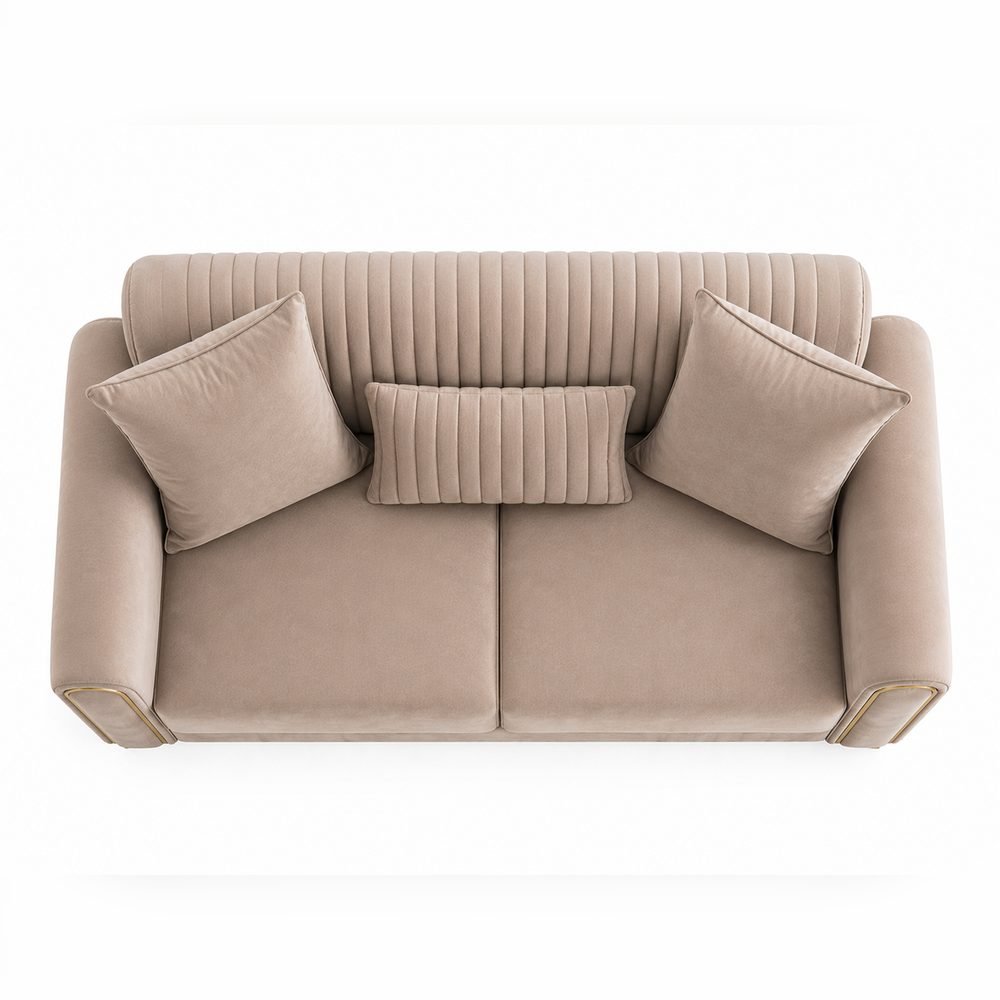 Dorata Gold-Frame Loveseat