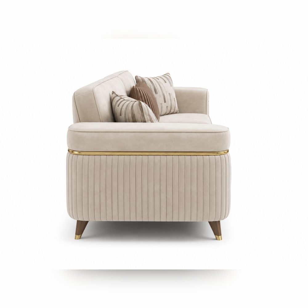 Fluta Greige Sofa Set