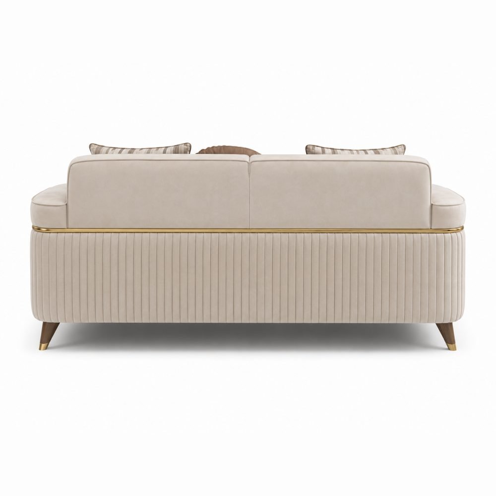 Fluta Greige Sofa Set