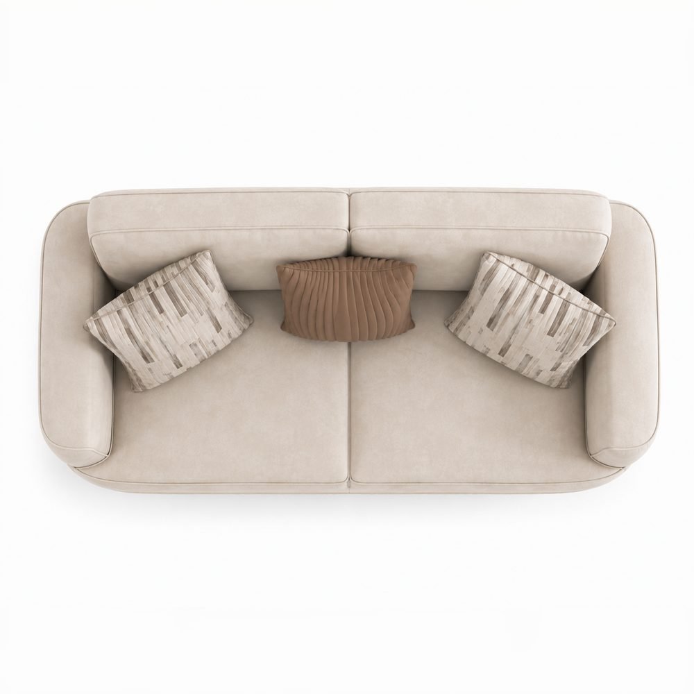 Fluta Greige Sofa Set