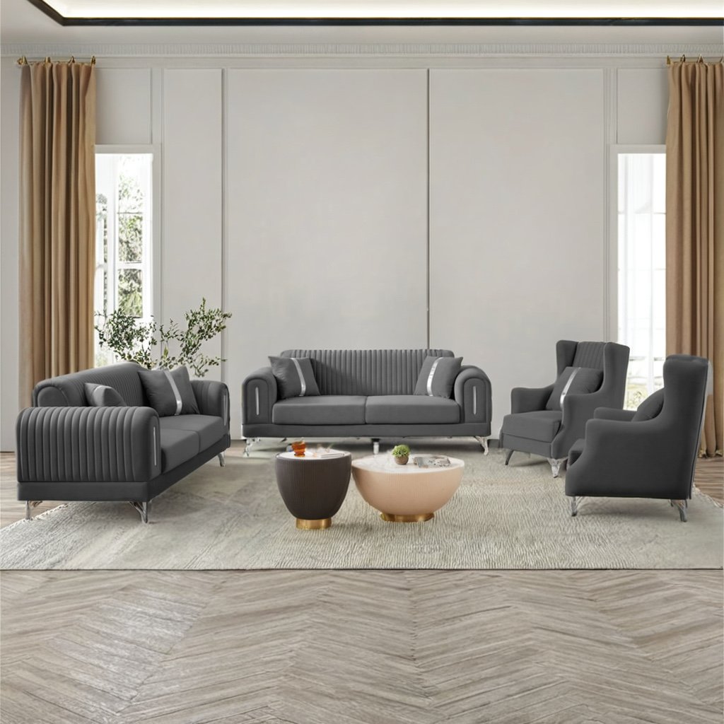 Imperiale Velvet Sofa Set