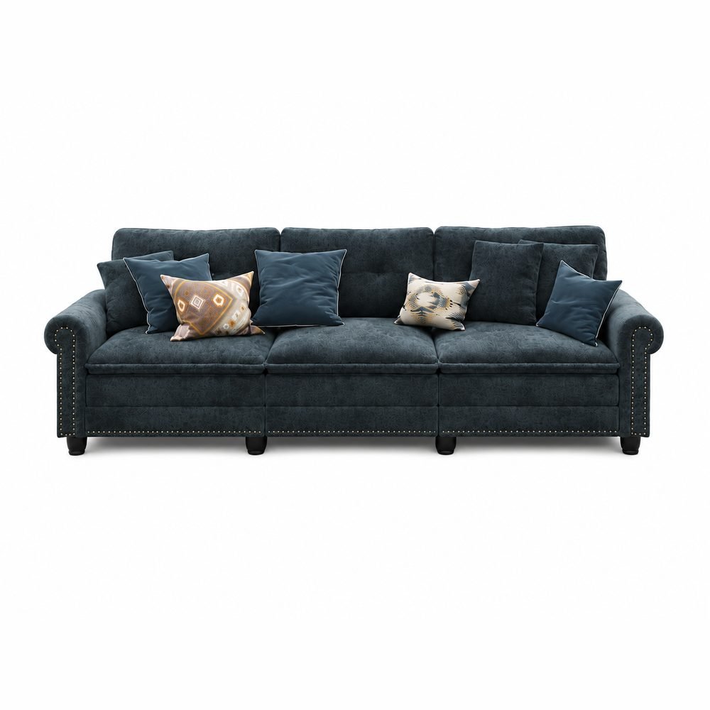 Indigo Pillow-Back Sofa Set