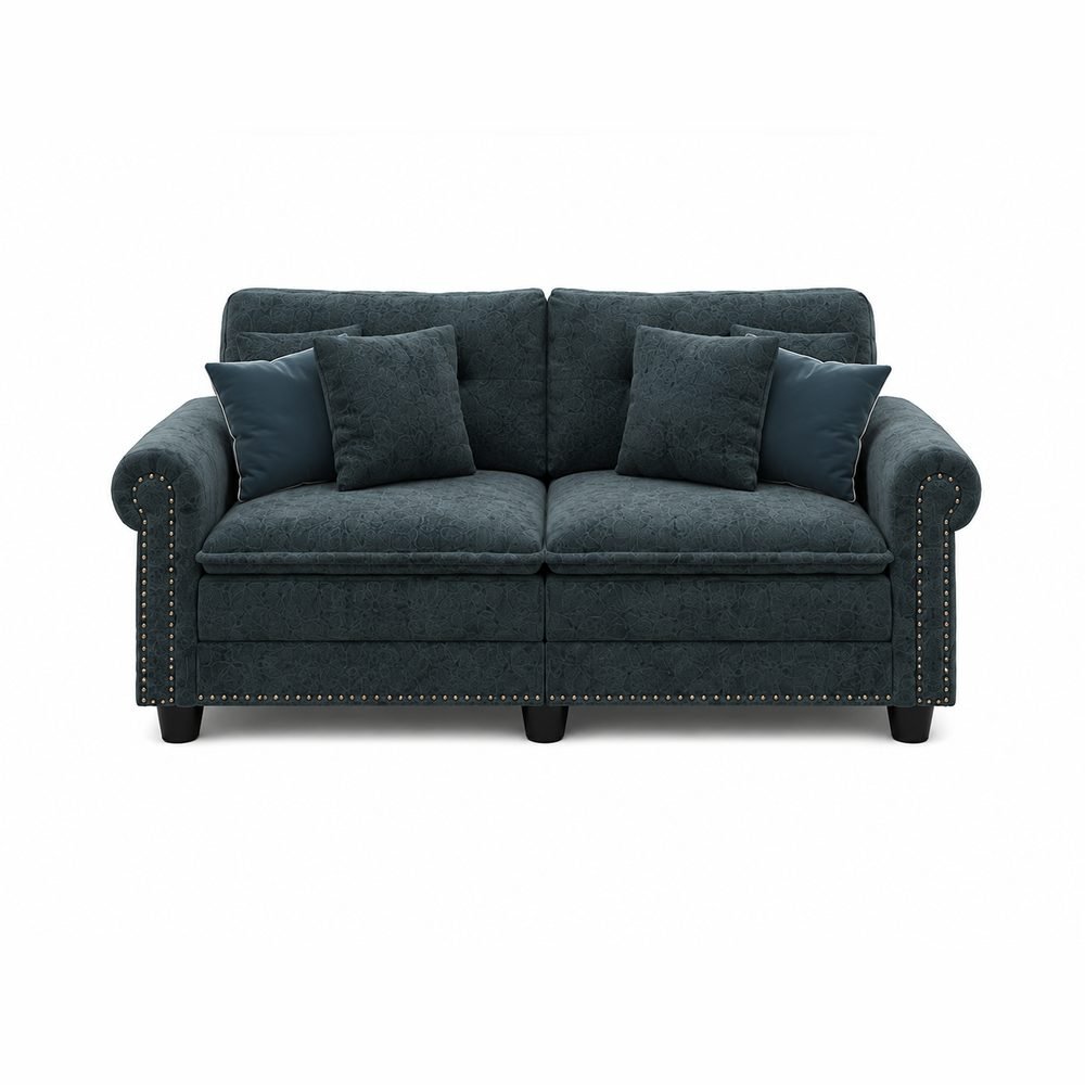 Indigo Pillow-Back Sofa Set