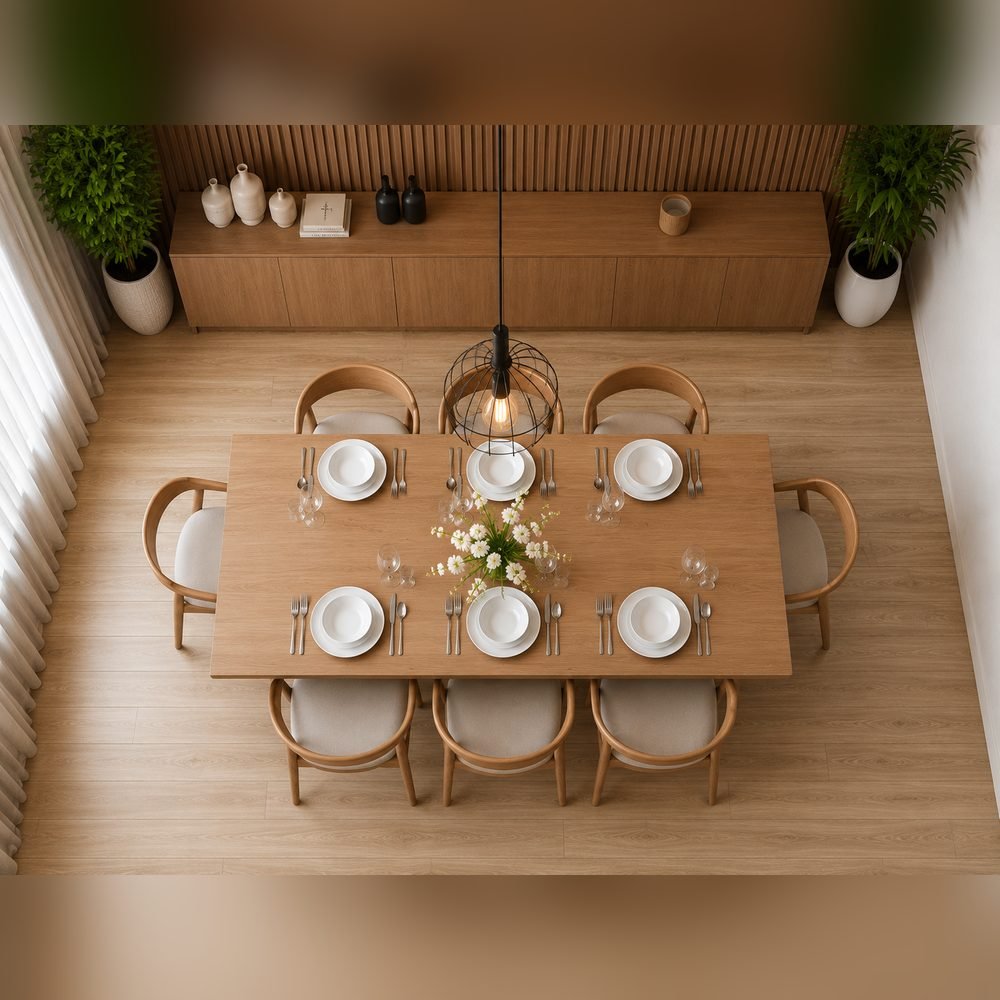 Lunga Oak Dining Set