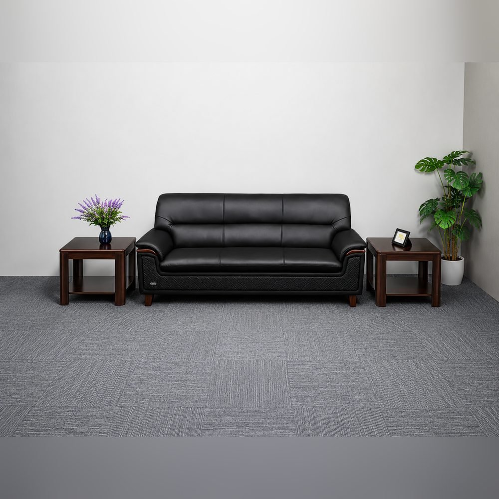 Onyx Leather Sofa Set