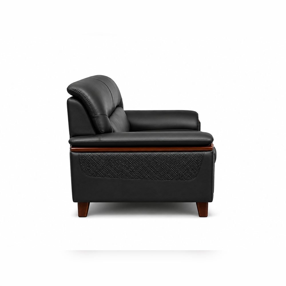 Onyx Leather Sofa Set