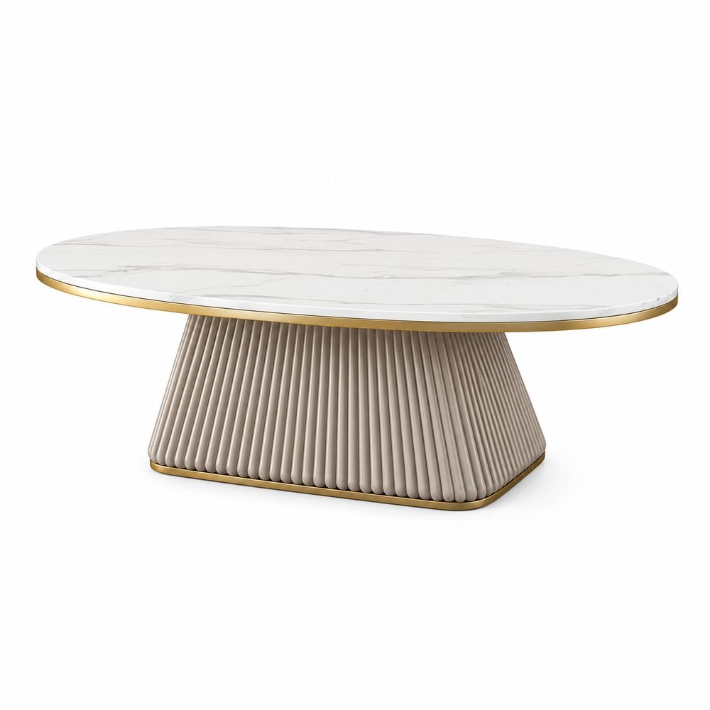 Plissé Oval Coffee Table