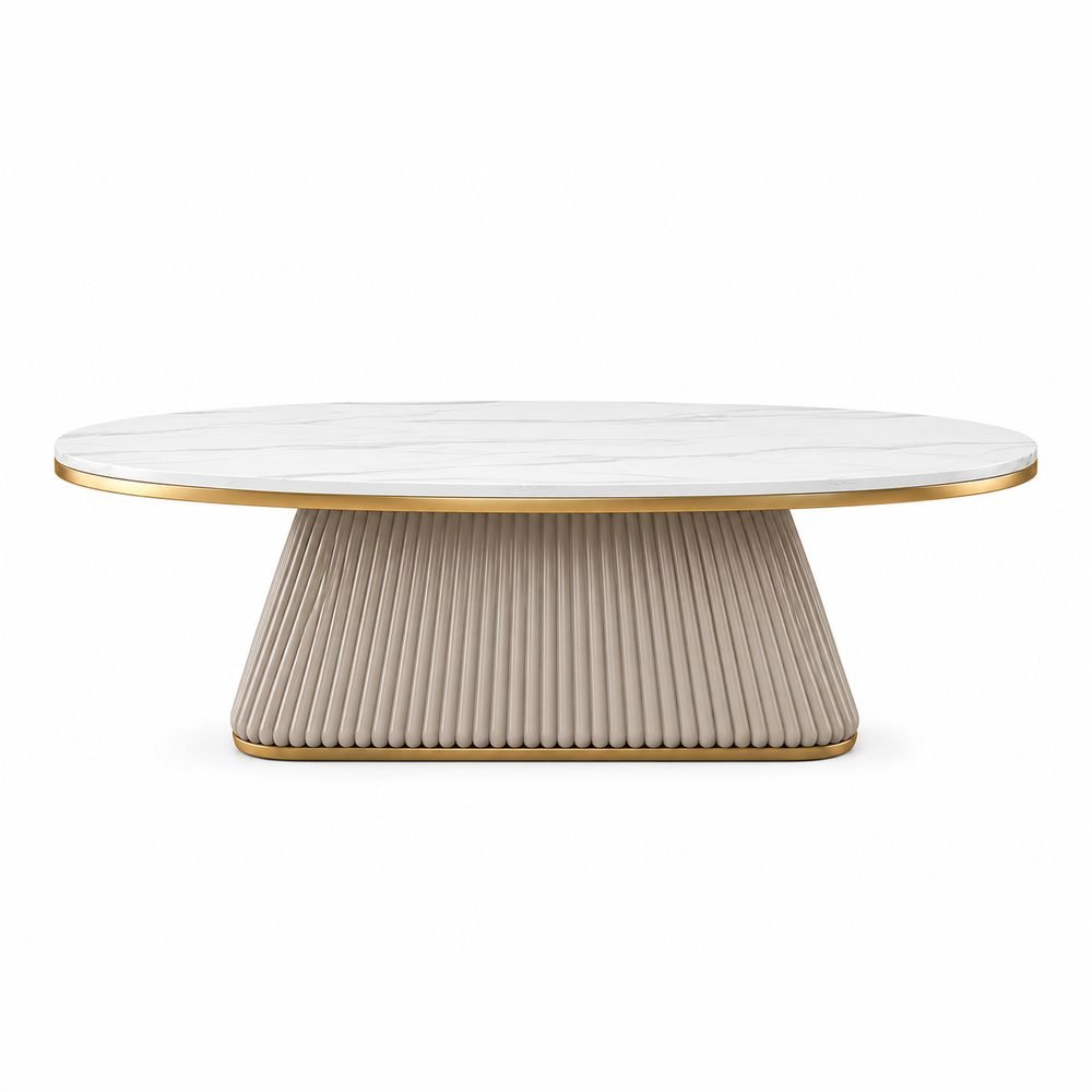 Plissé Oval Coffee Table