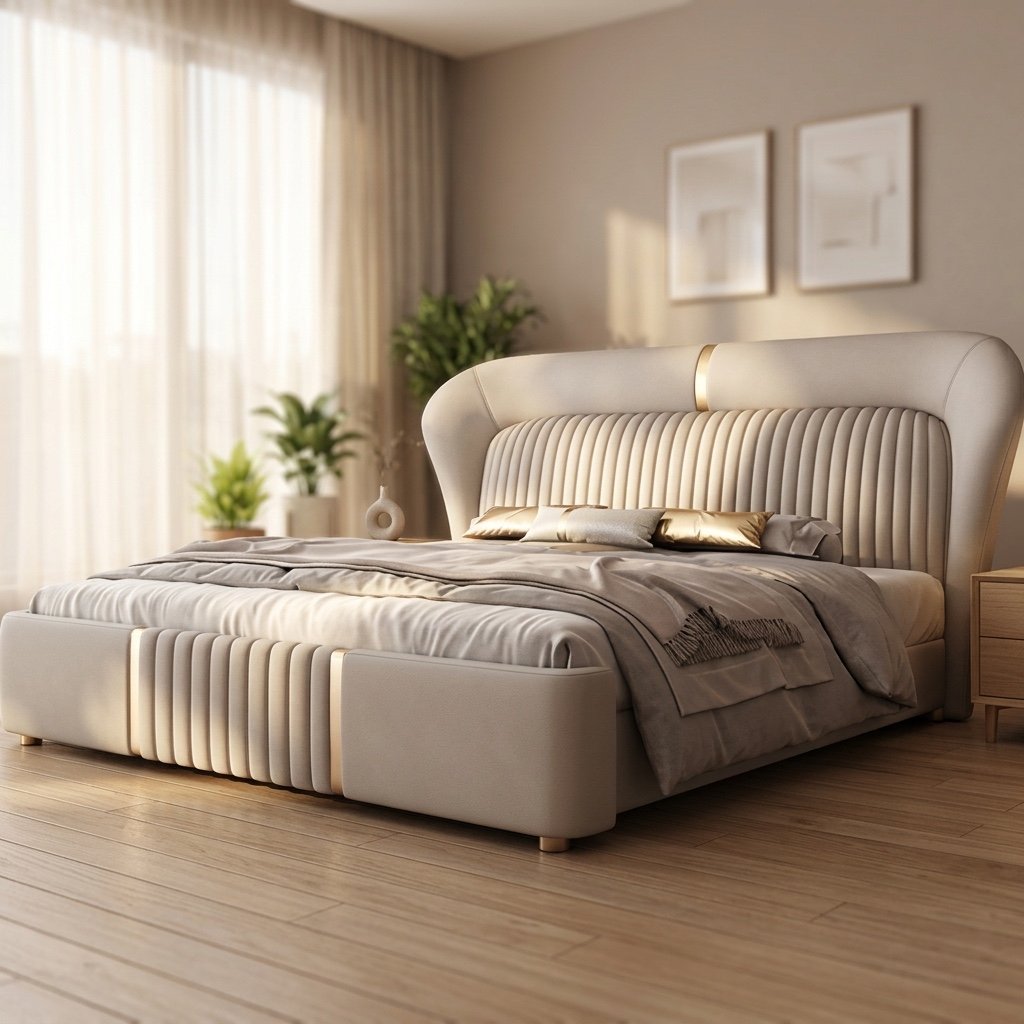 Regale Leather Bed