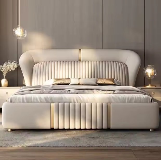 Regale Leather Bed