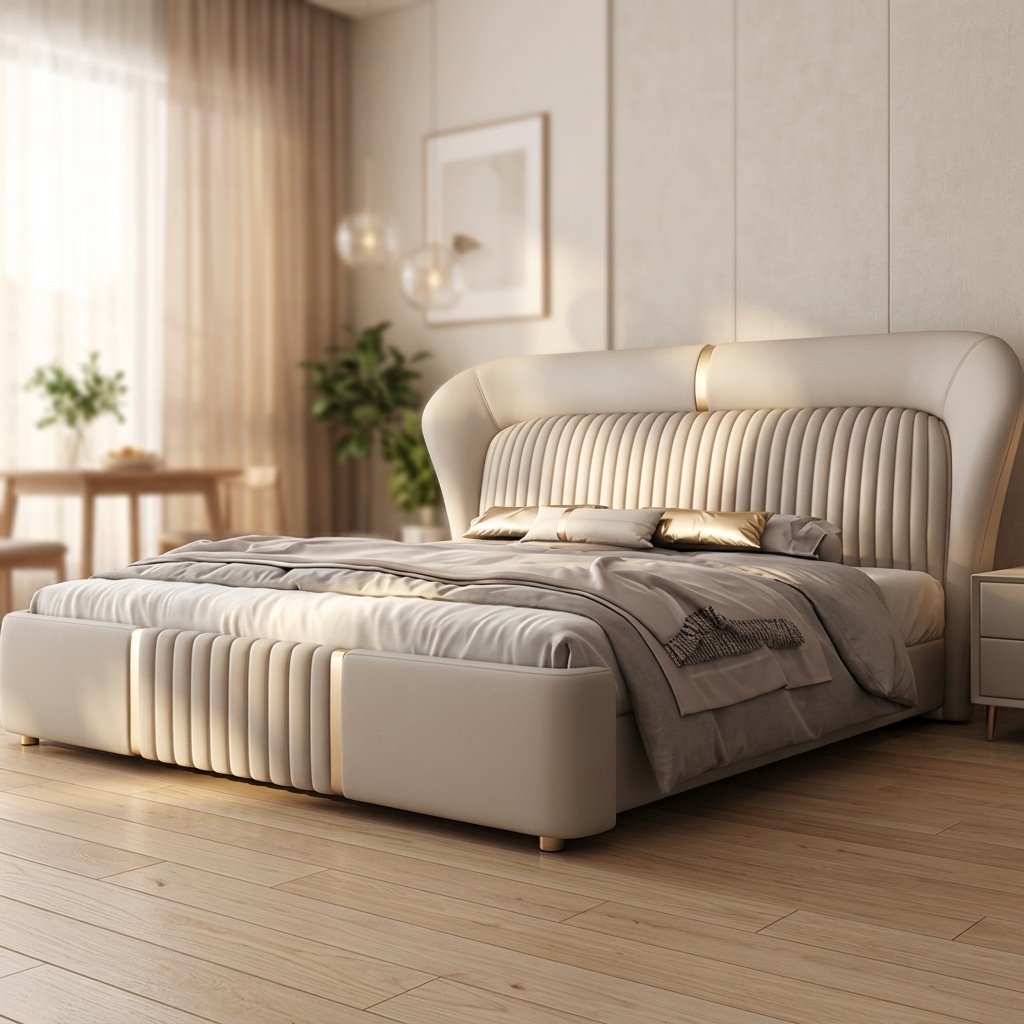 Regale Leather Bed