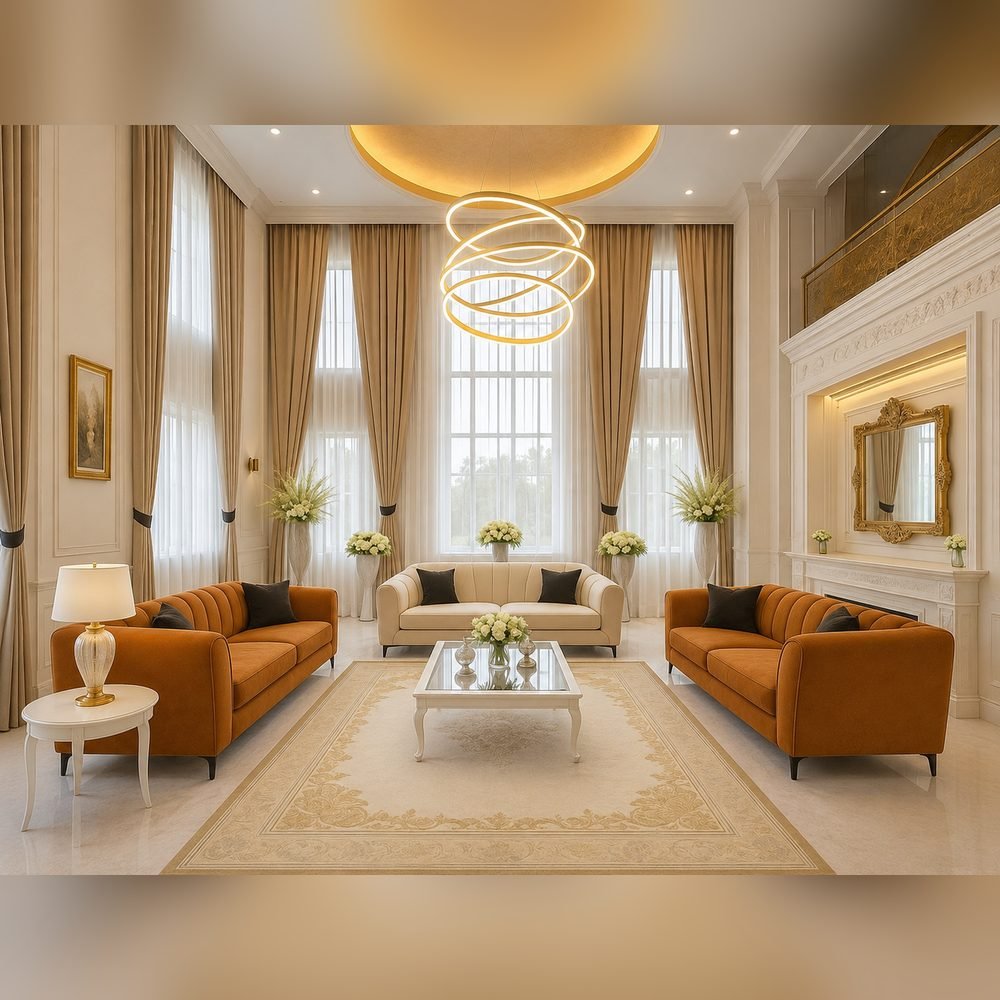 Regenza Velvet Sofa Set