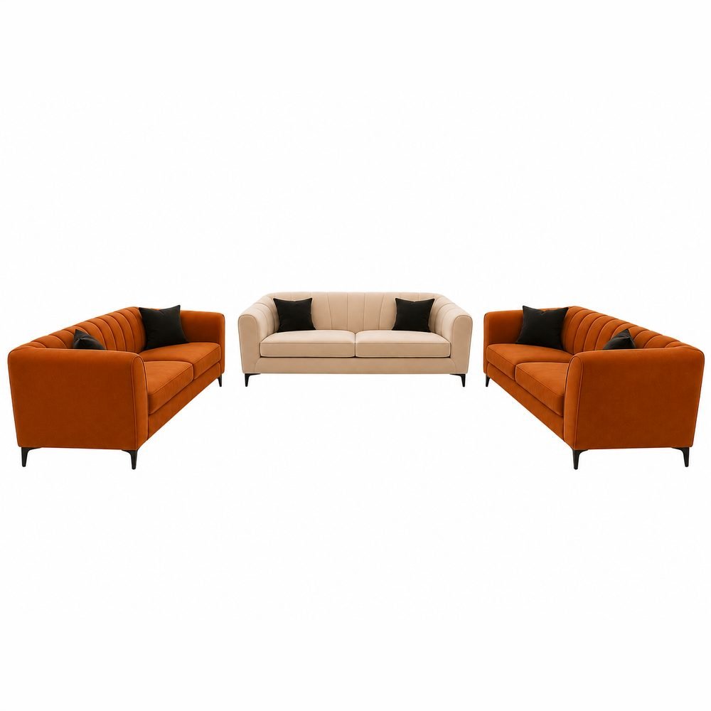 Regenza Velvet Sofa Set