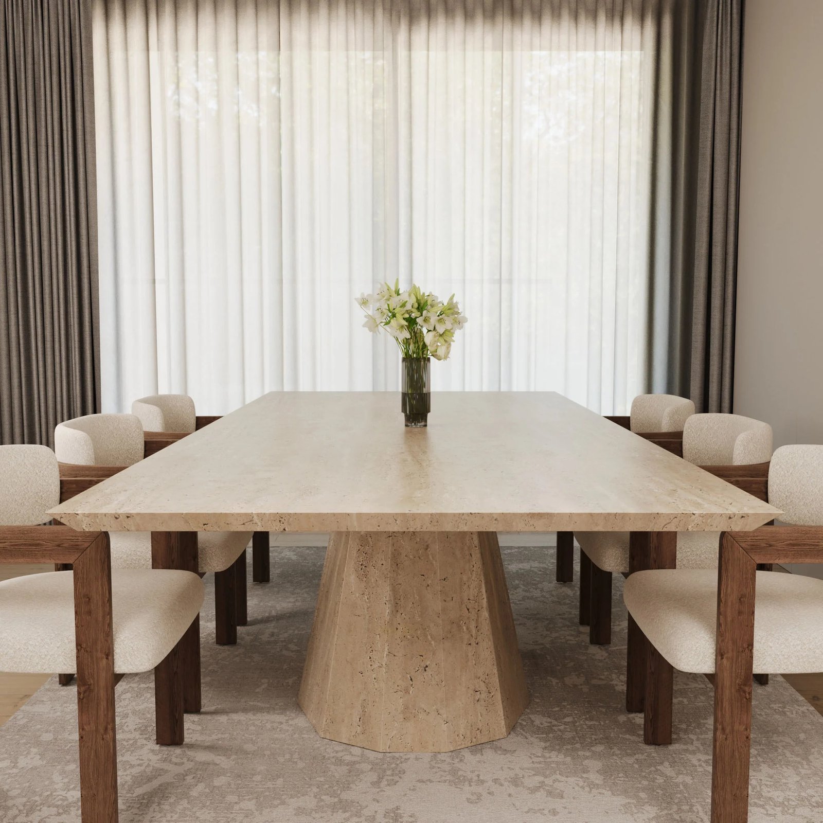 Travertino Dining Table