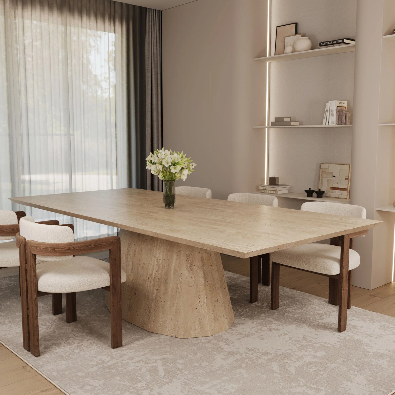 Travertino Dining Table