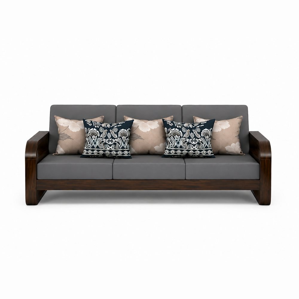Veda Teak-Frame Sofa Set