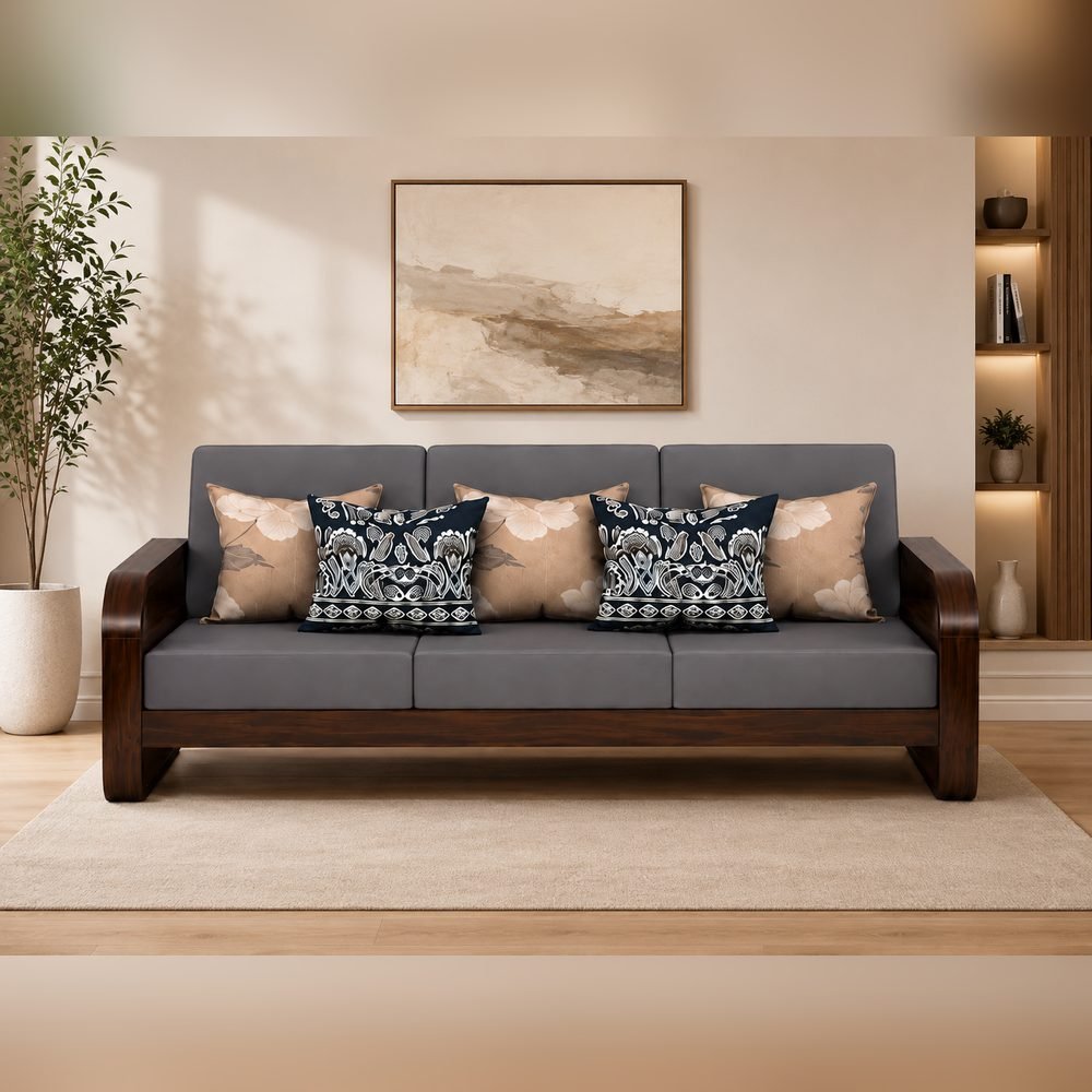 Veda Teak-Frame Sofa Set