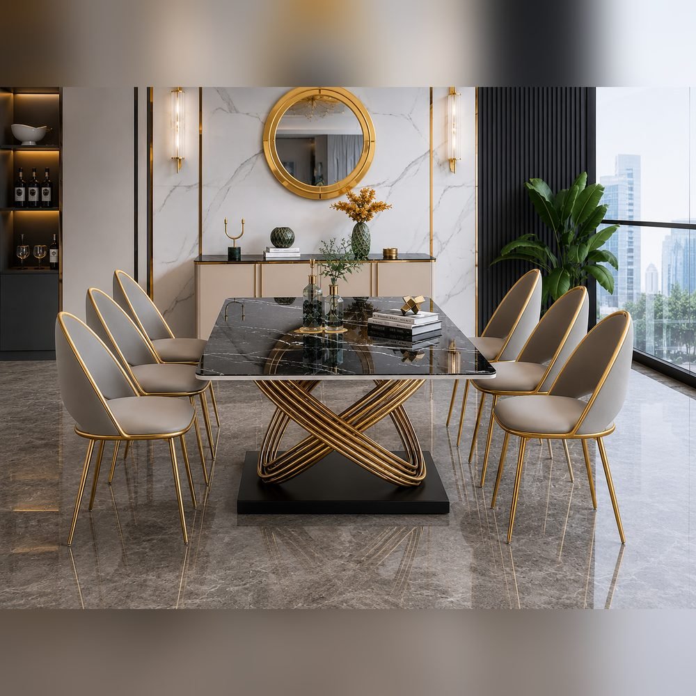 Vertice Glass Dining Set