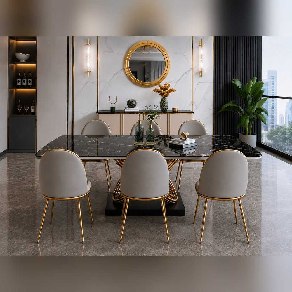Vertice Glass Dining Set