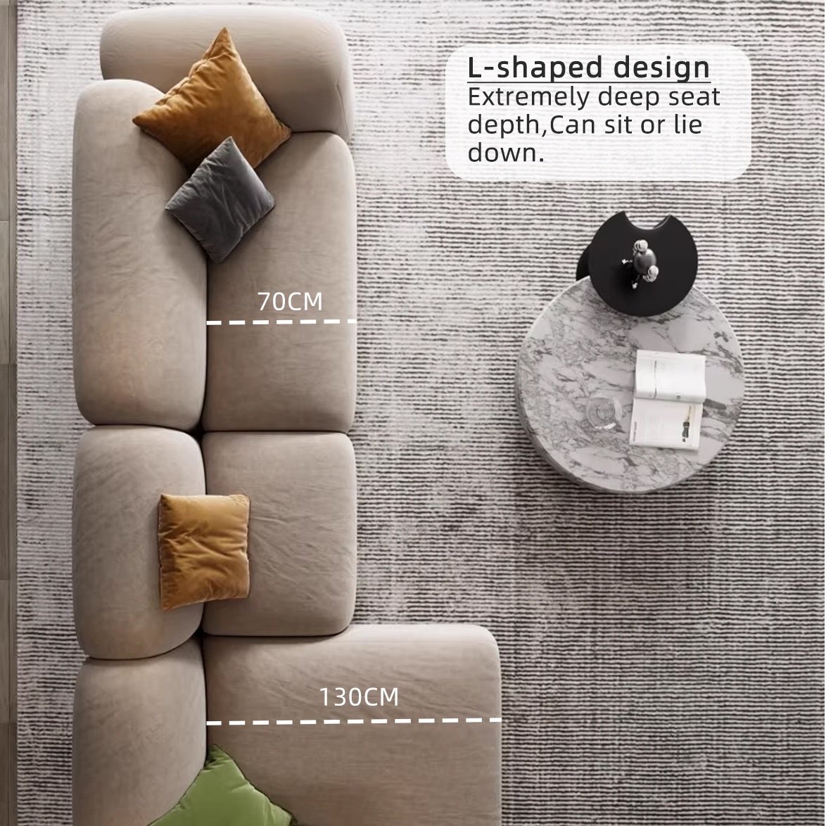 Zaya Velvet L-Sofa